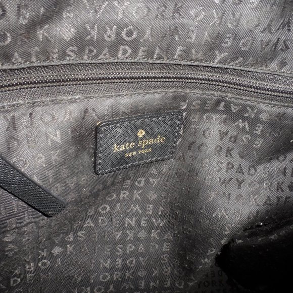 Kate Spade NY Black Saffiano Leather Medium Size Backpack